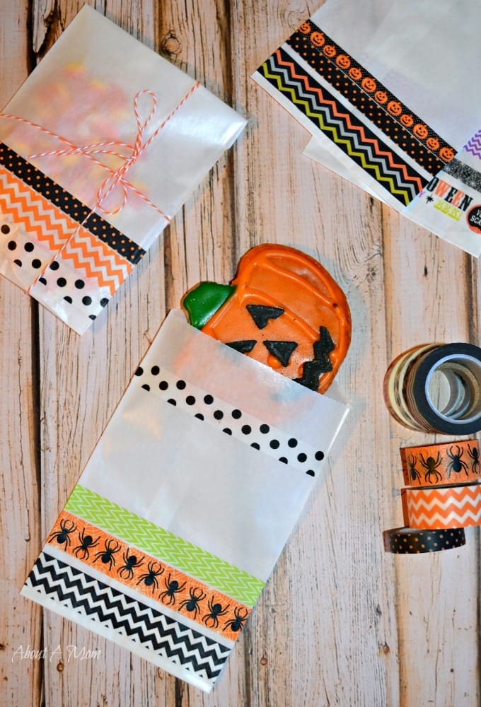 Washi Tape Halloween Treat Bags