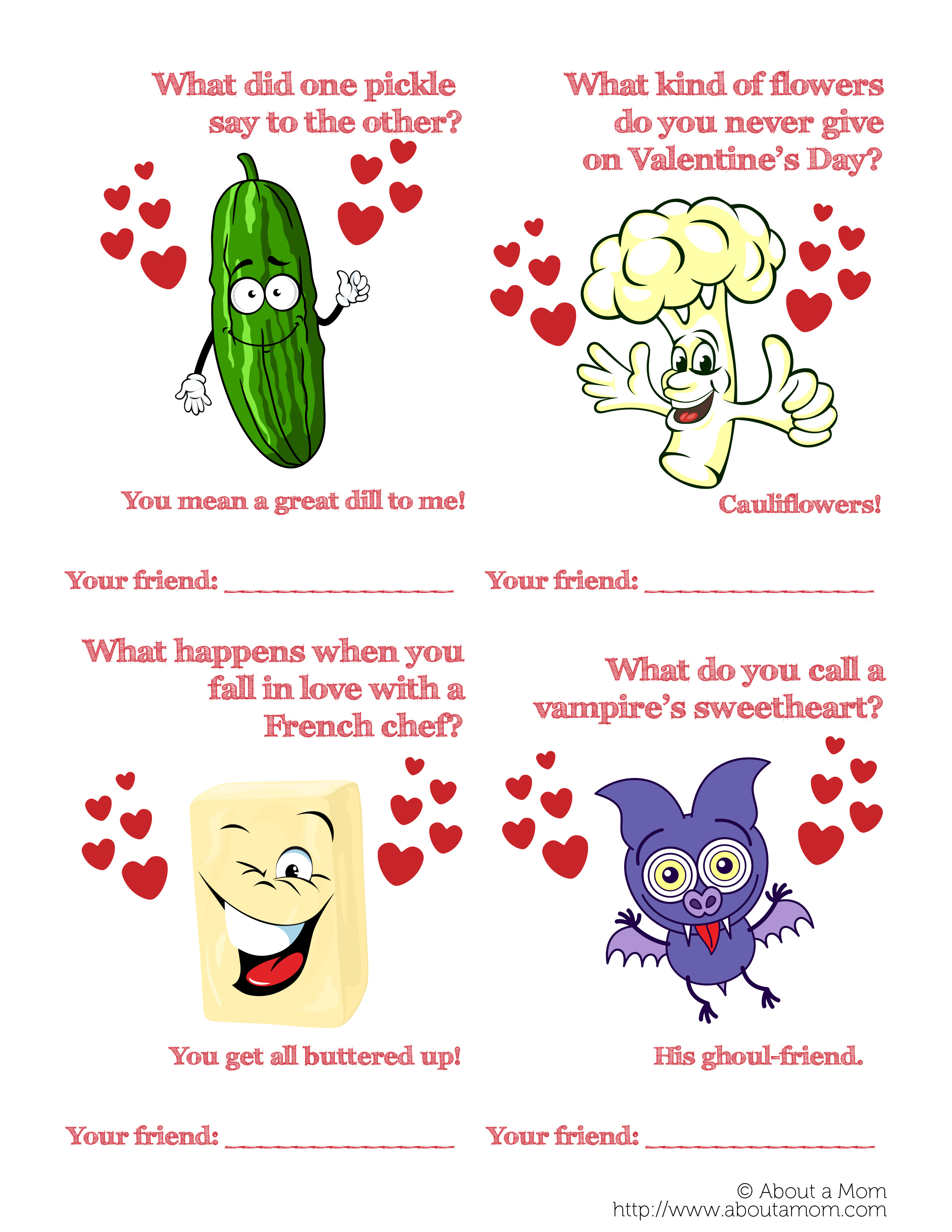 Printable Funny Valentine's Day Cards - About A Mom2550 x 3300