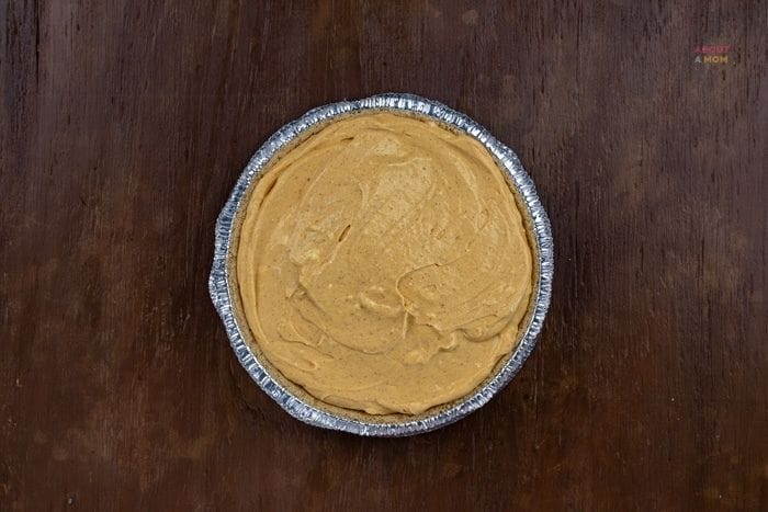 top layer of pumpkin cheesecake