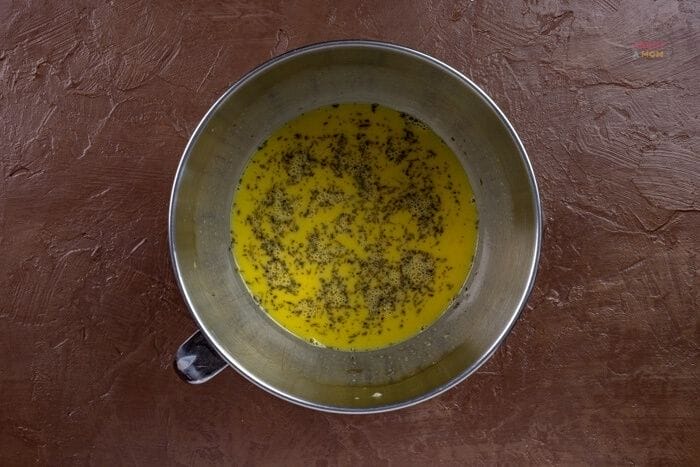 eggs and seasoning in a bowl