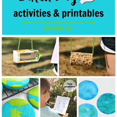 Earth Day is April 22. Here are some Earth Day activities for kids and free Earth Day printables.