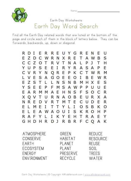earth day activities for kids and free printables about