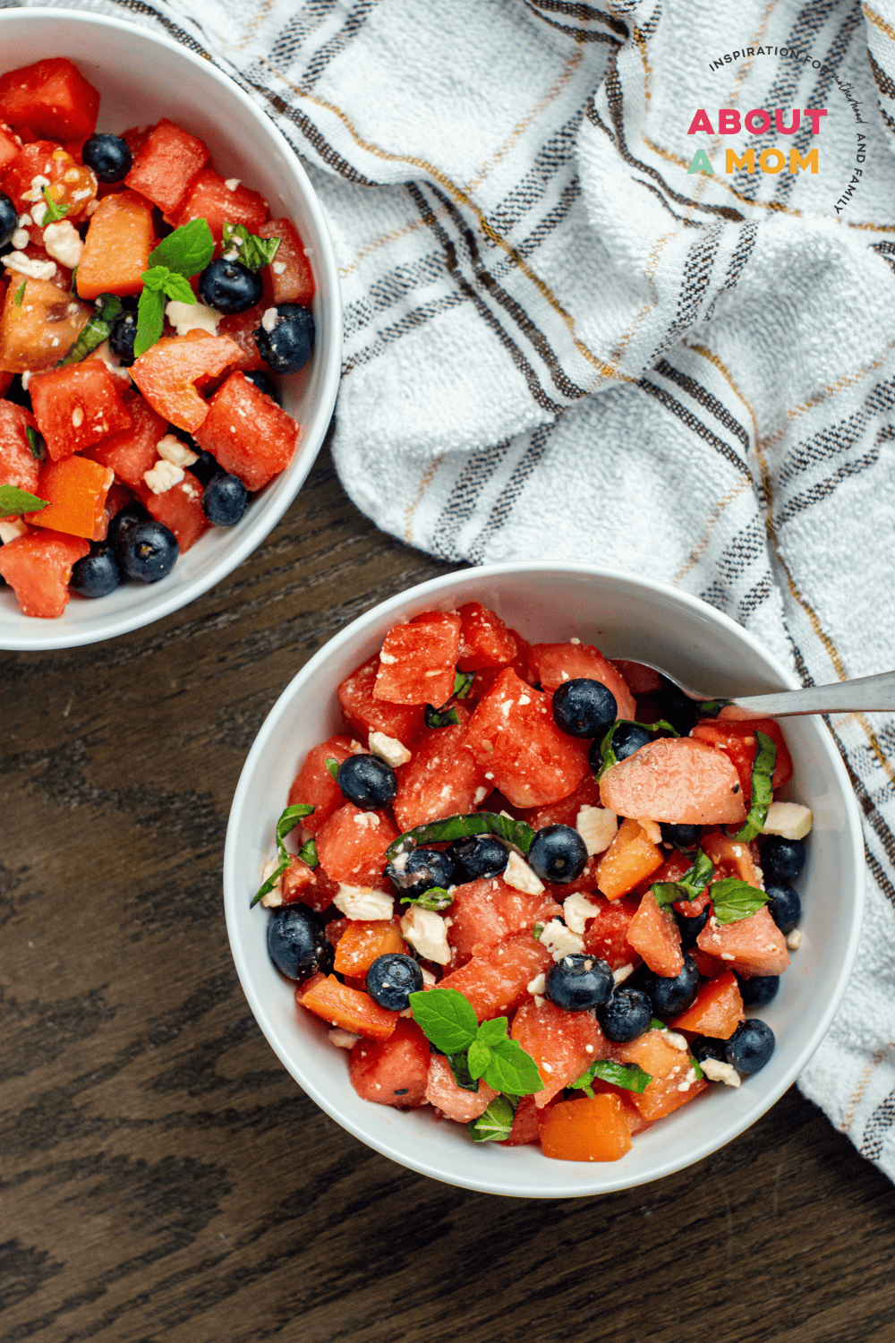 Tomato Watermelon & Blueberry Salad is done