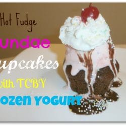 hot fudge sundae cupcakes with tcby frozen yogurt #tcbygrocery