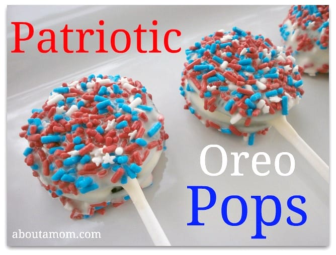 Patriotic Oreo Pops