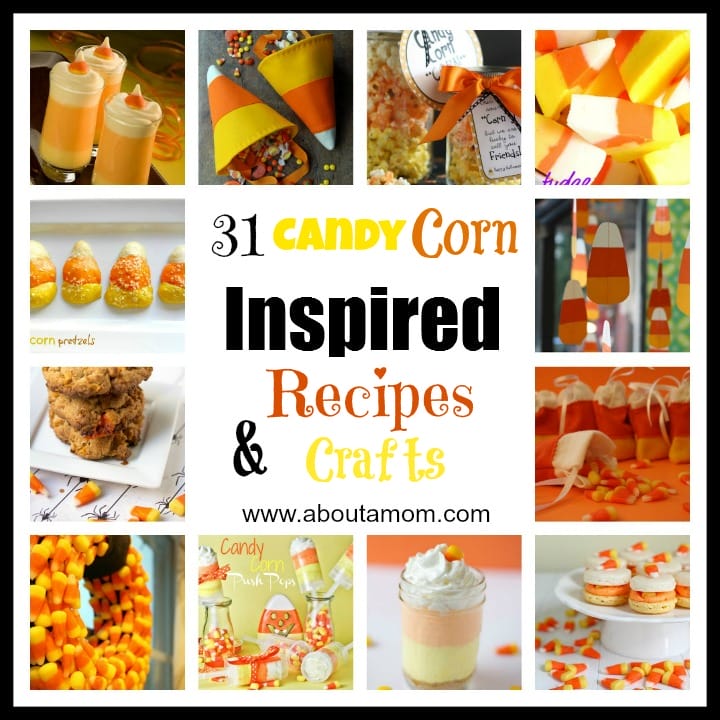 31 Candy Corn inspired recipes and crafts for Halloween.