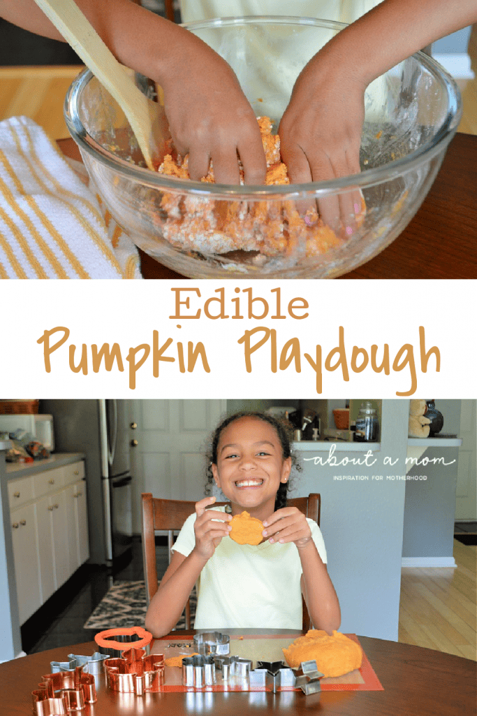 This edible pumpkin playdough recipe smells amazing for the fall season and tastes pretty good too. It is the perfect fall activity for younger children.