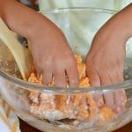 This Edible Pumpkin Playdough recipe is a fun fall activity for kids.