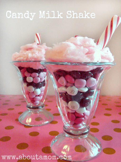 This Candy Milk Shake is a sweet and whimsy Valentine's Day treat.