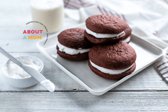 This Red Velvet Whoopie Pies recipe is simply the best thanks to the homemade marshmallow cream. Red Velvet Whoopie Pies are fun to make and oh-so fun to eat. A perfect sweet treat for any occasion!
