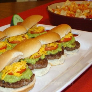 Award Show Party Food - Guacamole Sliders and Tropical Chicken Nachos