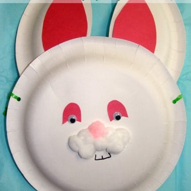 Easter Bunny Basket Paper Plate Craft