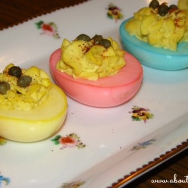 Pretty Pastel Deviled Eggs for Easter