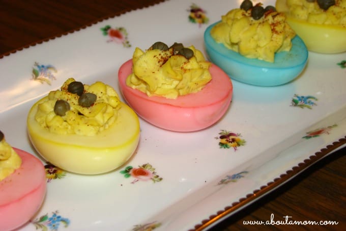 Pretty Pastel Deviled Eggs for Easter