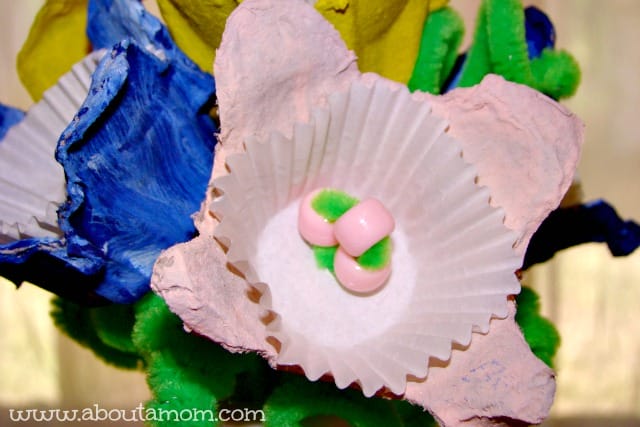 Mother's Day Egg Carton Flower Bouquet Craft for Kids