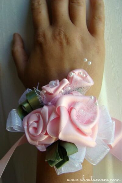 How to Make a Mother's Day Corsage with Ribbon Roses - About a Mom