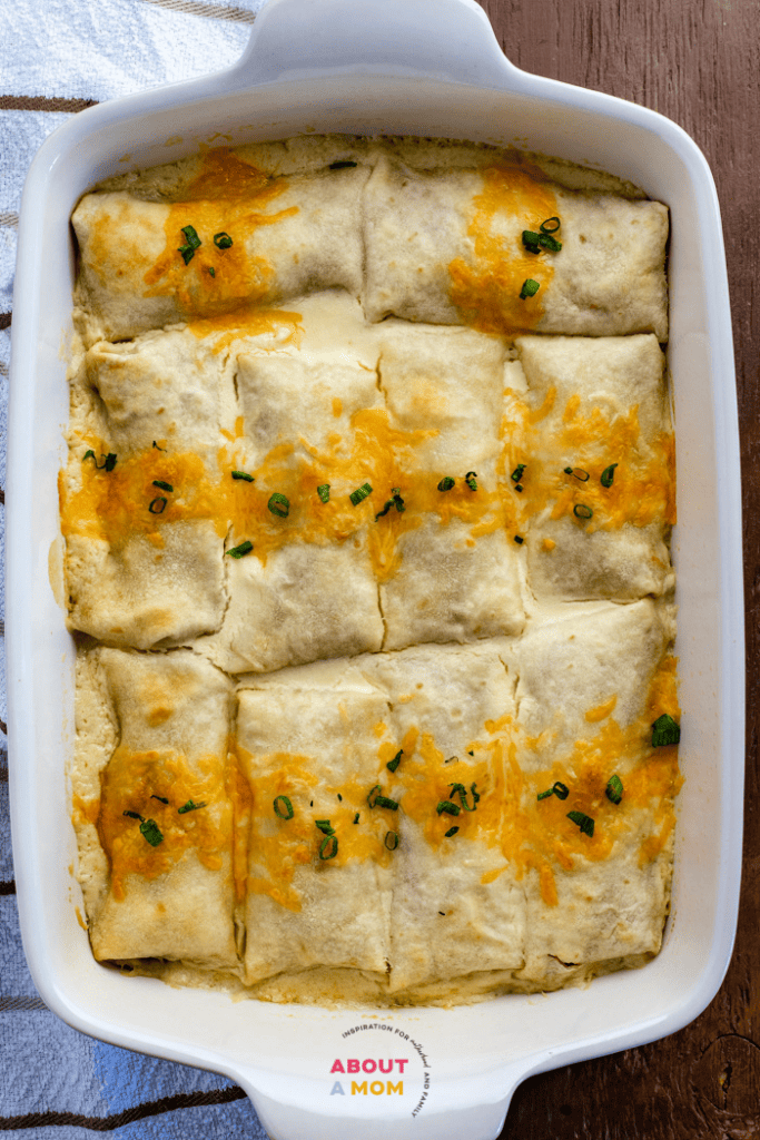 This simple Chicken Enchiladas with White Sauce recipe is Mexican comfort food at it's best and is perfect for Cinco de Mayo celebrations.