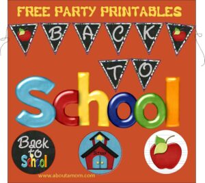 Back to School Party Printables - About a Mom
