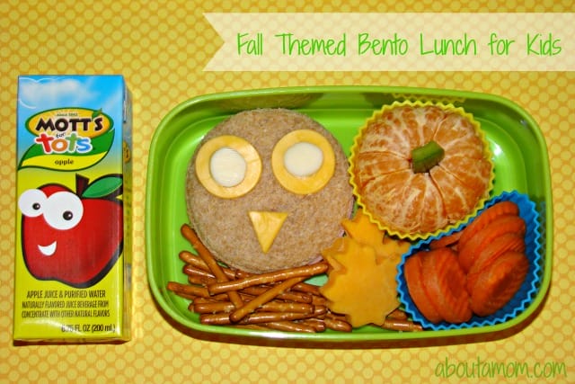 Simple Fall Themed Bento Lunch for Kids