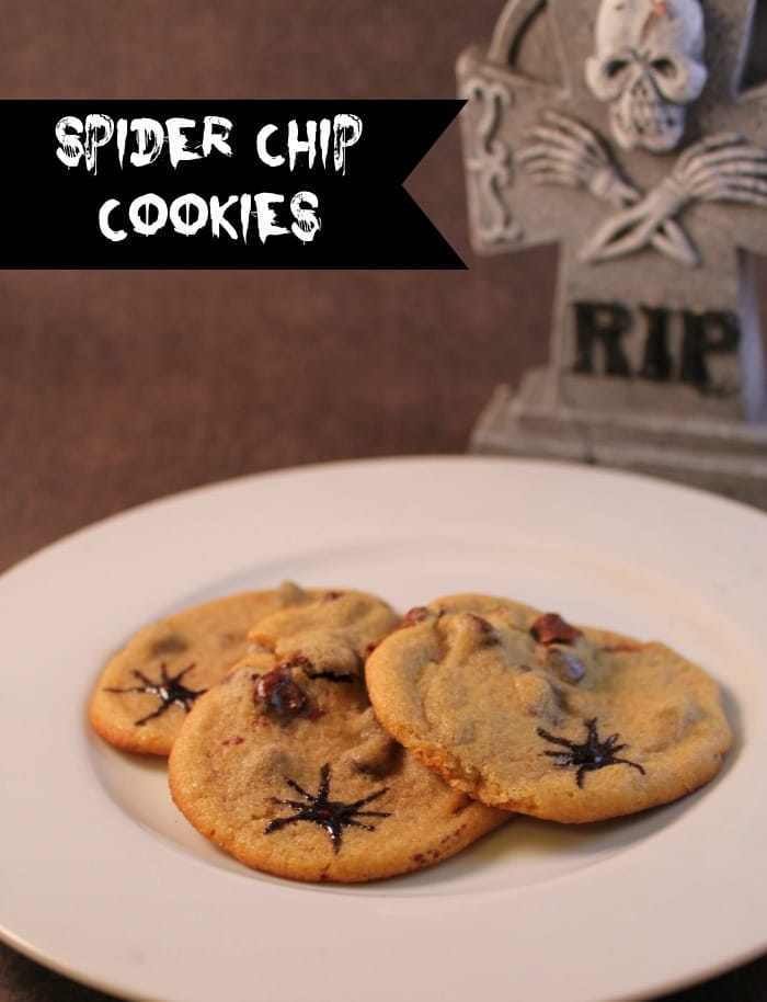Spider Chip Cookies for Halloween