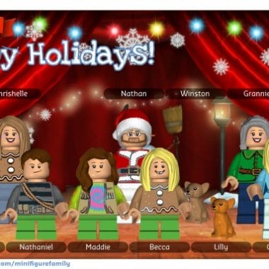 LEGO Minifugure Family Holiday Card