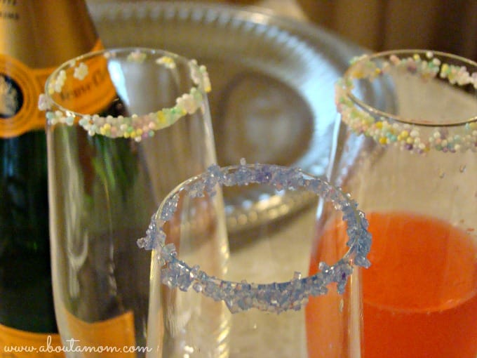 Sprinkle Dipped Champagne Glasses