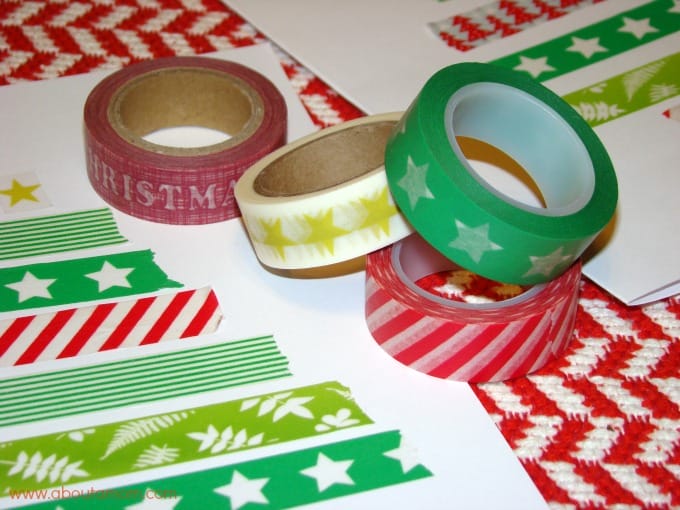 Washi Tape Christmas Tree Cards