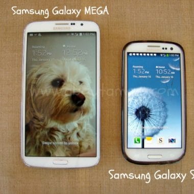 Samsung Galaxy Mega Side by Side with Samsung Galaxy S3