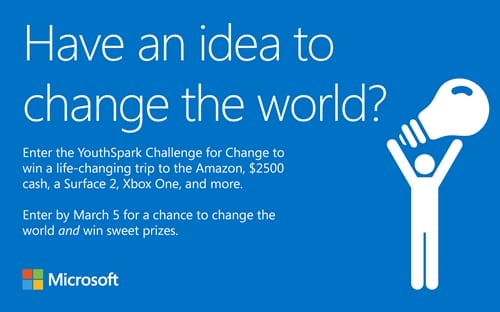 Microsoft YouthSpark Challenge for Change
