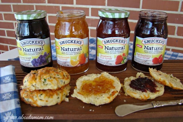 Savory Herb Buttermilk Biscuits with Smucker's Naturals Fruit Spreads