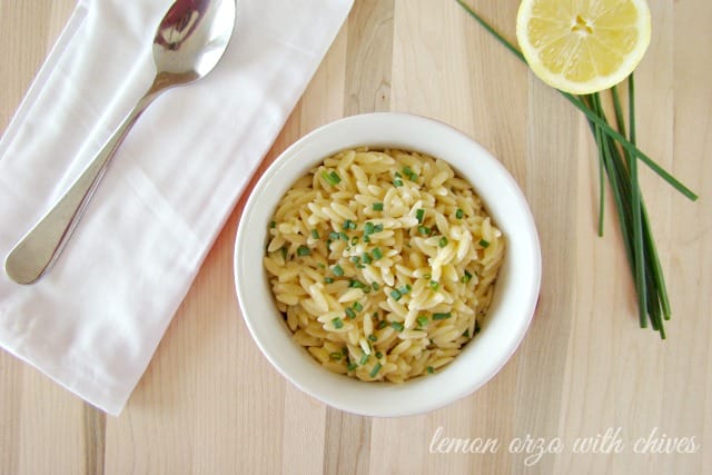Lemon Orzo with Chives Recipe