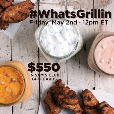 #WhatsGrillin Twitter Party 5/2 at 12pm ET