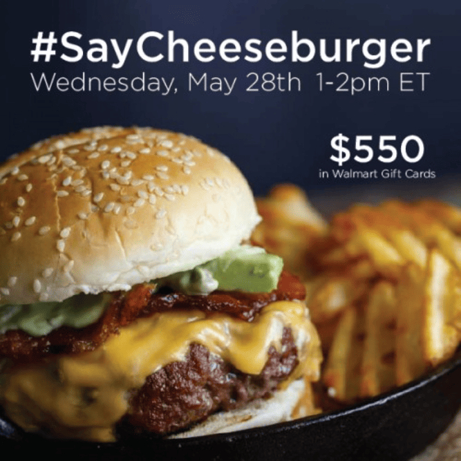 Join Me for the #SayCheeseburger Twitter Party on Wednesday, 5/28 at 1pm EST!