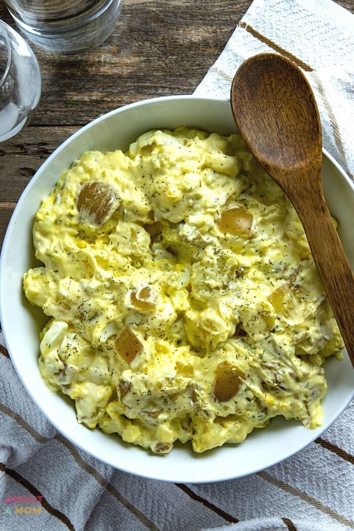 This potato salad with dill relish is the perfect blend of two classic flavors, and a terrific summer side dish recipe. The dill relish gives it a fresh, zesty flavor. 