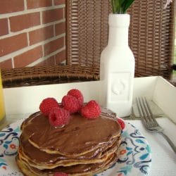 Banana Buttermilk Pancakes with Nutella