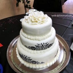 Black and White 3 Tier Cake