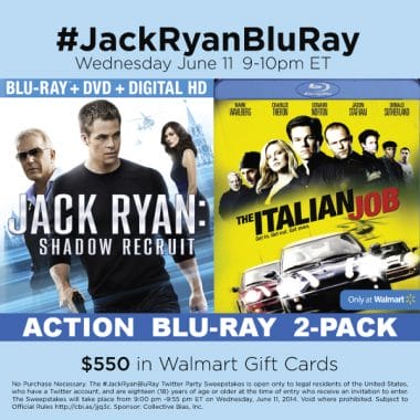 RSVP for Jack Ryan Blu-Ray Twitter Party on 6/11 #JackRyanBluRay