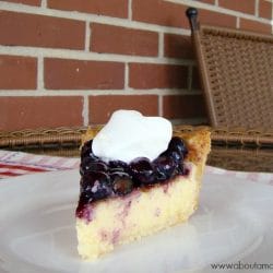 Lemon Buttermilk Pie with Blueberries