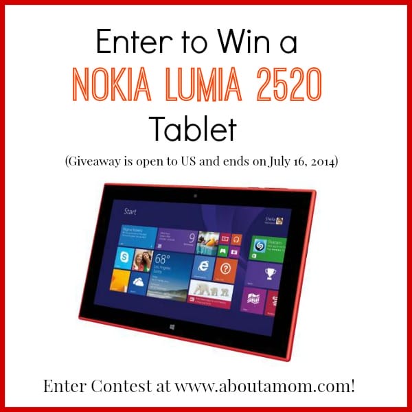 Nokia Lumia 2020 Tablet Giveaway on About A Mom