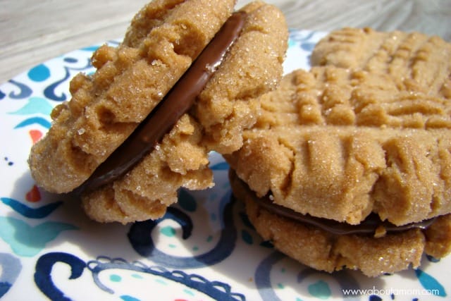 Peanut Butter and Nutella Sandwich Cookies