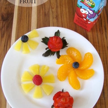Fun Summertime Food For Kids - Flower Fruit Plate