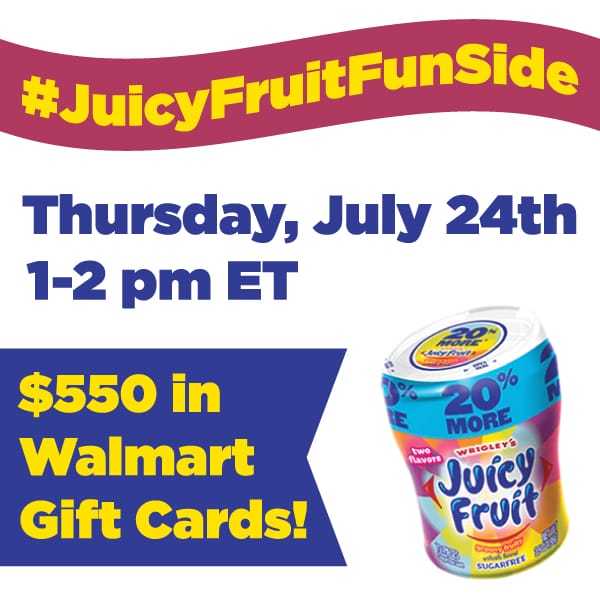 #JuicyFruitFunSide Twitter Party 7-24