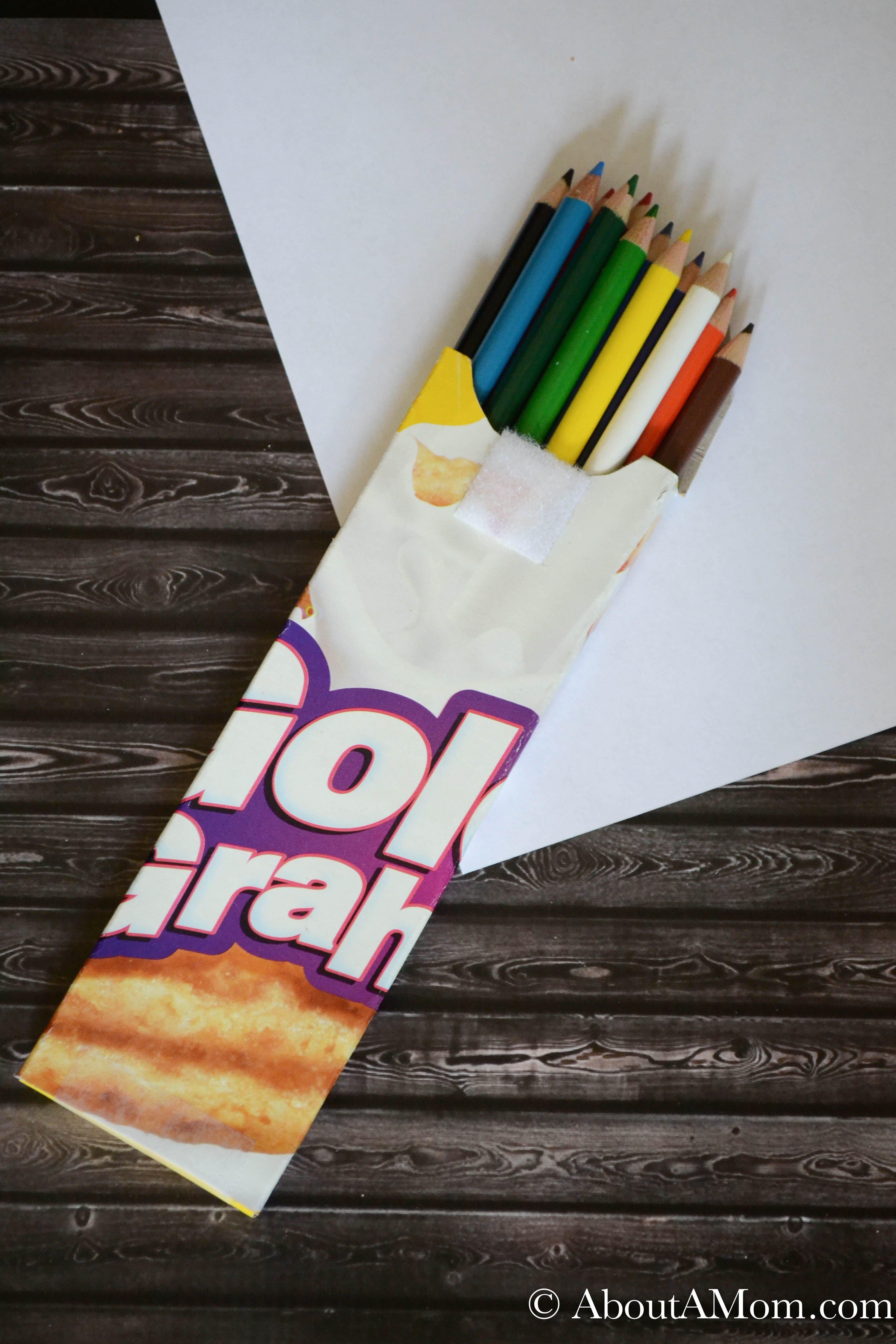 Cereal Box Pencil Case Tutorial with Template