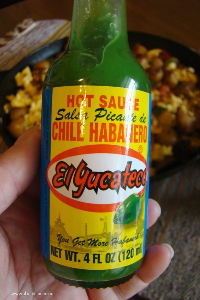 Spicy Breakfast Skillet with El Yucateco Hot Sauce 