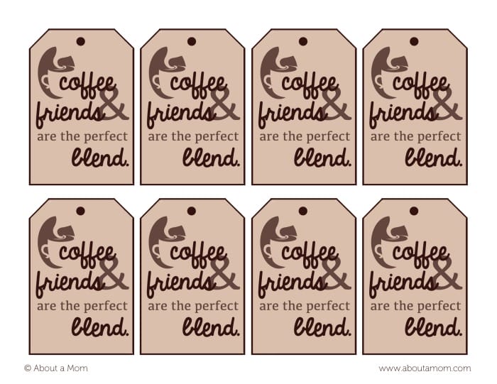 Coffee and Friends Gift Tags Printable (FREE)