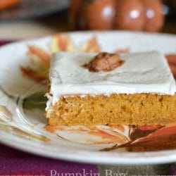 Pumpkin Bars with Maple Cream Cheese Frosting