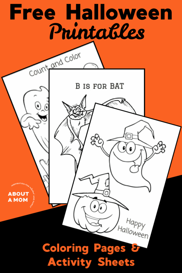 Printable Halloween Coloring Pages &amp; Activity Sheets - About a Mom