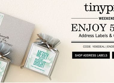 Tiny Prints Promo Code Save 50% off Address Labels and Gift Tags