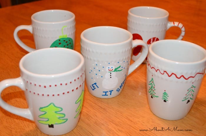 DIY Painted Mugs for Christmas
