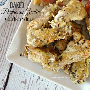 Baked Parmesan Garlic Chicken Wings Recipe at About A Mom